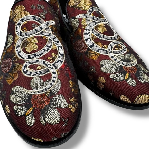Johnny Was Jacquard Floral Embroidered Snake Loafers, Lunar New Year, Size 7 - Picture 2 of 11